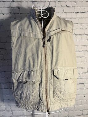 VINTAGE Columbia Vest Women’s M Tan Khaki Safari Photography Hunting